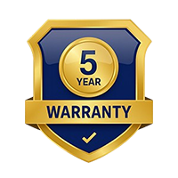 5-year system warranty logo